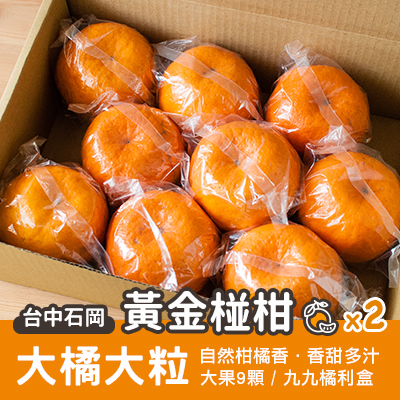 石岡黃金椪柑大橘大利-九九橘利盒(2盒組)(產地直送)