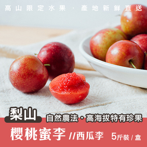 自然農法-嚴選梨山櫻桃蜜李(西瓜李)-5斤裝